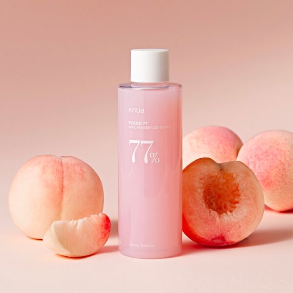 Anua Peach 77 Niacin Essence Toner 250ml Set (+1 Sheet Mask +Cotton Pads) - Image 3