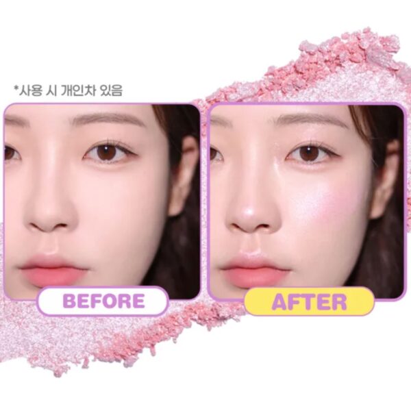 colorgram Milk Bling Heartlighter  [#3 Colors] (+finger puff 2P) - Image 4