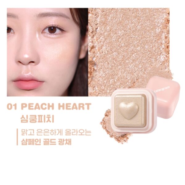 colorgram Milk Bling Heartlighter  [#3 Colors] (+finger puff 2P) - Image 6