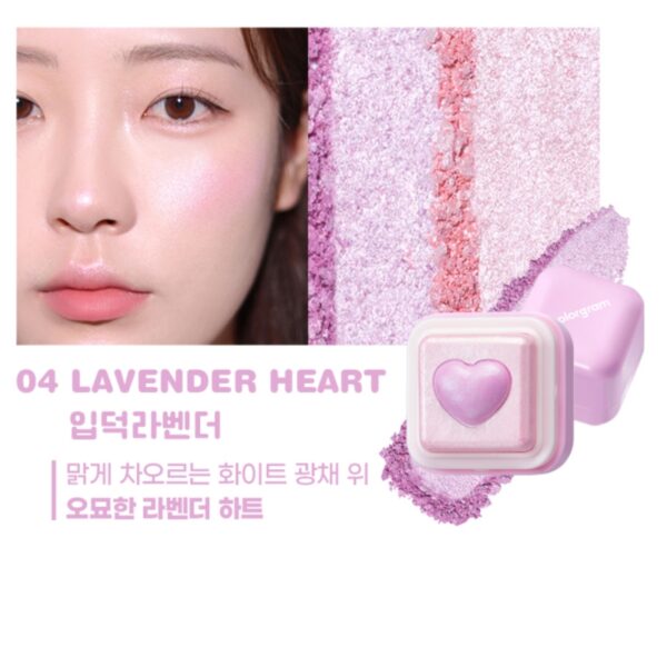 colorgram Milk Bling Heartlighter  [#3 Colors] (+finger puff 2P) - Image 9