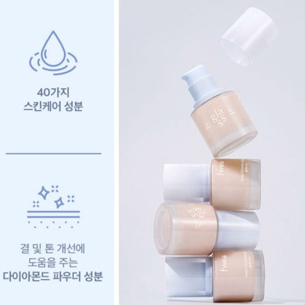 fwee Foundation Glass SPF30 PA++ [#02 Peach Glass] - Image 4