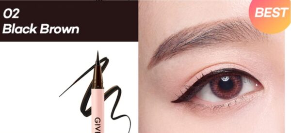 NEW💖 Giverny Milchak Brush Liner [#Black Brown] - Image 5