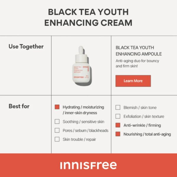 INNISFREE Black Tea Youth Enhancing Cream - Image 6