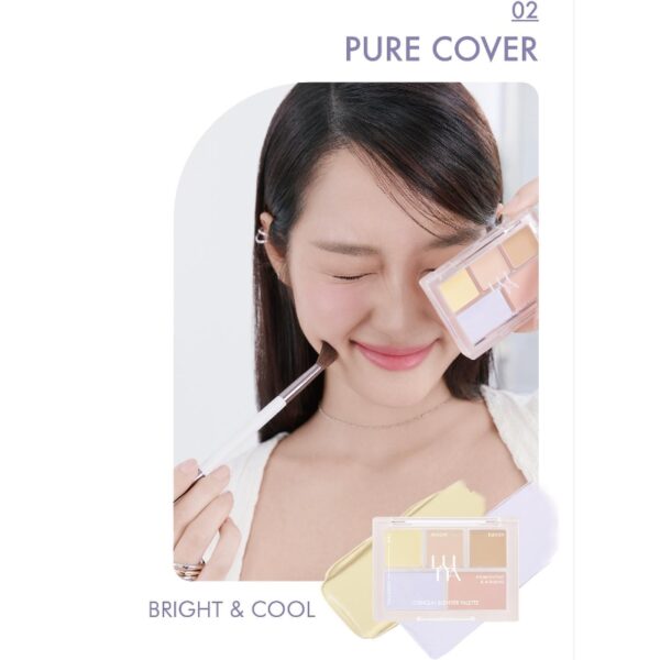 LUNA Conceal Blender Palette Clear Cover #01 Clear Cover (+Dual brush) - Image 8