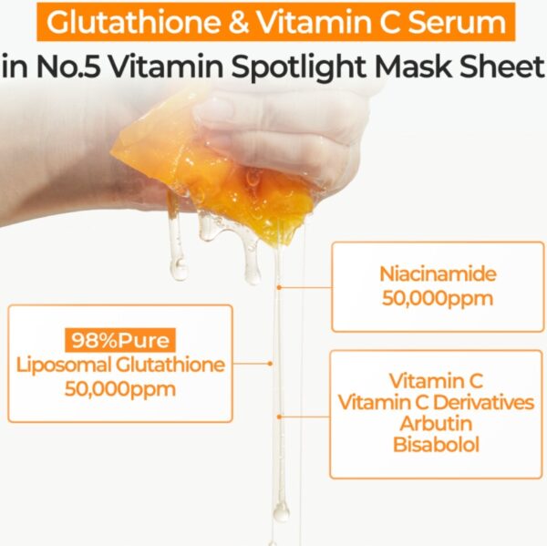 numbuzin No. 5 Vitamin Concentrated Fillm mask [#10 masks] - Image 7