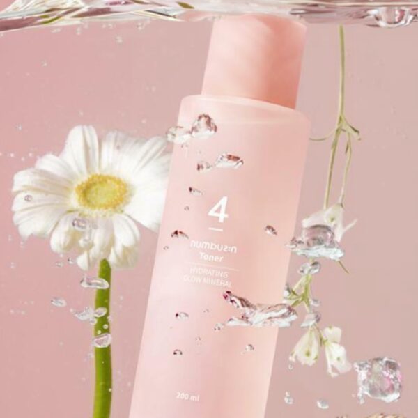 numbuzin No. 4 Hydrating Glow Mineral Toner 250ml Set - Image 3