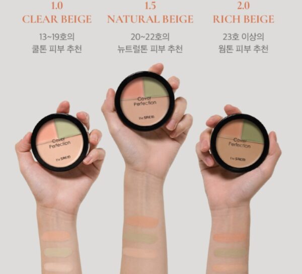 the SAEM Cover Perfection Triple Foundation Balm dual brush Set [#3 Colors] - Image 10