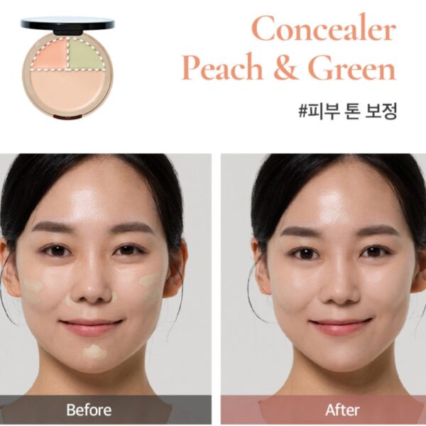 the SAEM Cover Perfection Triple Foundation Balm dual brush Set [#3 Colors] - Image 6