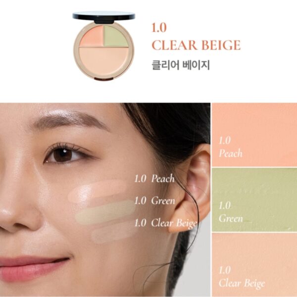 the SAEM Cover Perfection Triple Foundation Balm dual brush Set [#3 Colors] - Image 8