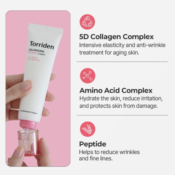 Torriden CELLMAZING Low Molecular Collagen Firming Cream 80ml Set - Image 2