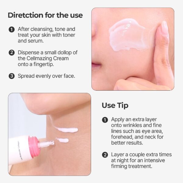 Torriden CELLMAZING Low Molecular Collagen Firming Cream 80ml Set - Image 4