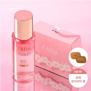 d'Alba Professional Reparing Hair Oil Serum Gift Set [#R02 Rose Freesia] (+Brush)