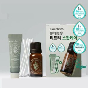 essenHERB Tea Tree 100 Oil Special Set (+Cream 10mL+Cotton Swab 50P)