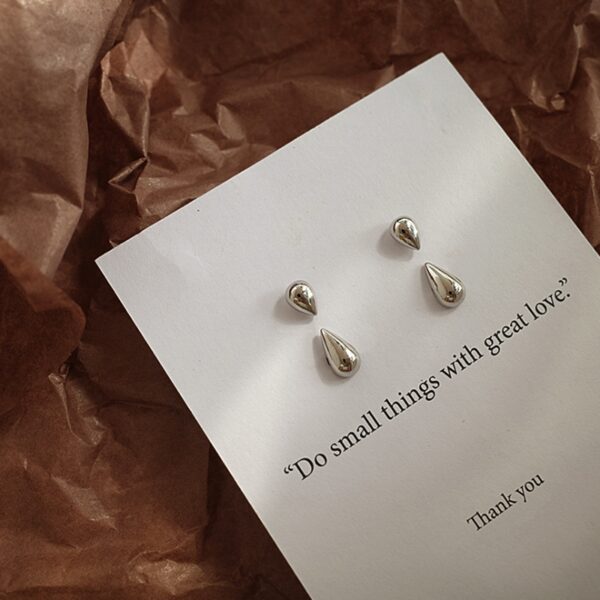 Water drop two-way earrings - Image 2