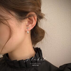 Water drop two-way earrings