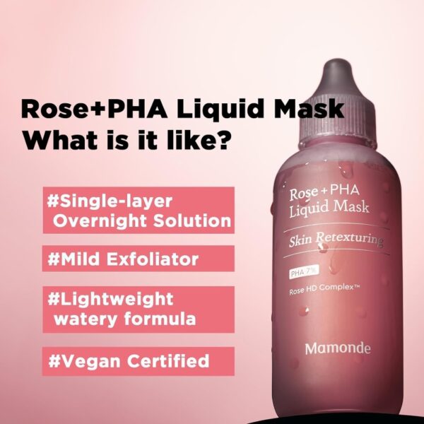 NEW MAMONDE Rose+Pha Liquid Mask Set (+Cream 50ml) - Image 4
