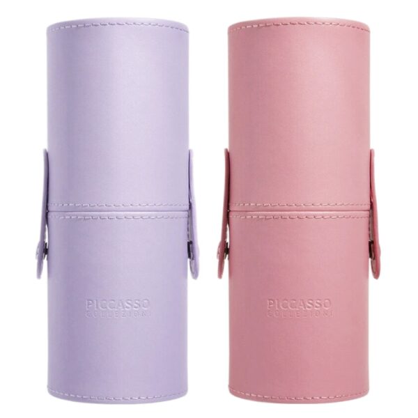Piccasso Leather Brush Case [#Purple #Orange]
