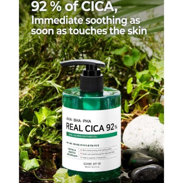 SOME BY MI AHA, BHA, PHA Real Cica 92% Cool Calming Soothing Gel 300ml - Image 3