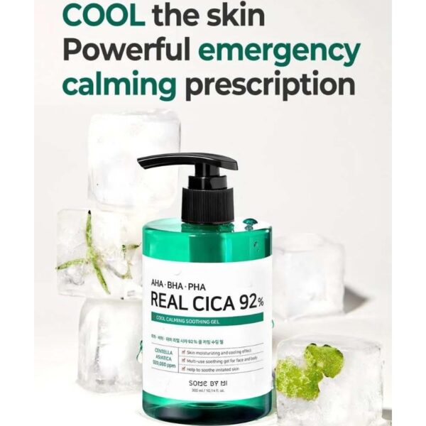 SOME BY MI AHA, BHA, PHA Real Cica 92% Cool Calming Soothing Gel 300ml - Image 2