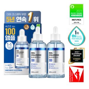 Wellage Real Hyaluronic Blue 100 Ampoule 75ML Duo Set
