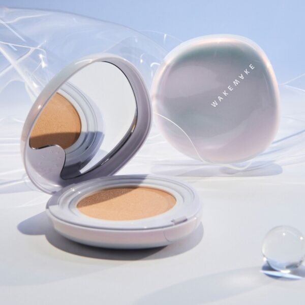 WAKEMAKE Water Glow Coating Cushion SPF50+PA++++ Set [#19 Porcelain ] (+Refill+ 2puffs) - Image 2