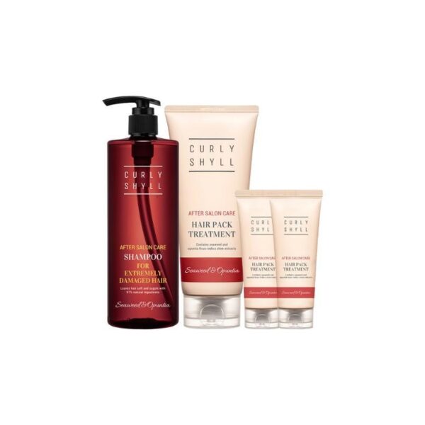 CURLYSHYLL After Salon Care Damage Repair Shampoo 500g Special Set (+Treatment 160mL)[+ travel kit & pouch] - Image 2