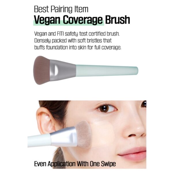 ETUDE Double Lasting Vegan Cover Foundation Set [#19N BANILLA](+ Tone-up Correcting Suncream 20ml) - Image 4