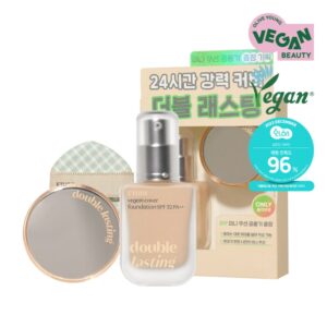 ETUDE Double Lasting Vegan Cover Foundation Special Set [#19N BANILLA] (+Case)