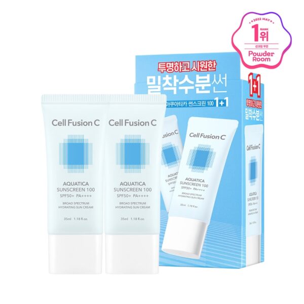 Cell Fusion C Aquatica Sunscreen 100 1+1 Twin Pack SPF 50+PA++++ - Image 2