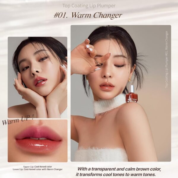 NEW💖 Heart Percent Top Coating Lip Plumper [#Warm #Cool] - Image 3