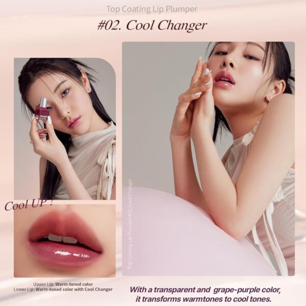 NEW💖 Heart Percent Top Coating Lip Plumper [#Warm #Cool] - Image 5