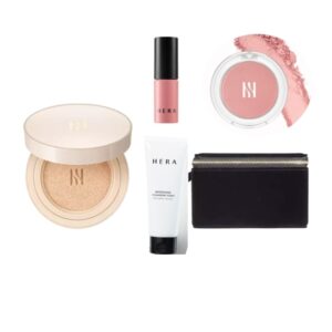HERA Skin Radiant Glow Cushion SPF40 PA++ SET [#2 Colors] (+Refill+pouch+matte liquid+cleansing+ Blusher)
