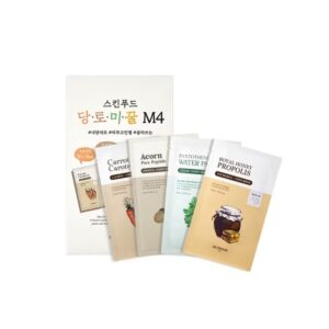 SKINFOOD Carrot Acon Pantohennic Royal Honey Set [4 Masks]