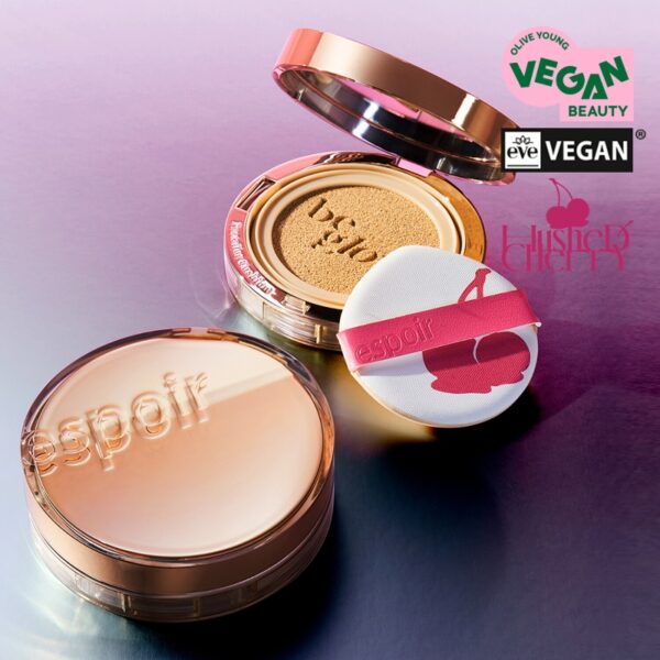 Espoir Pro Tailor Be glow Cushion New Class SPF42 PA++ Set [#20 Vanilla] (+Refill +mini Foundation + Air Puff) - Image 4