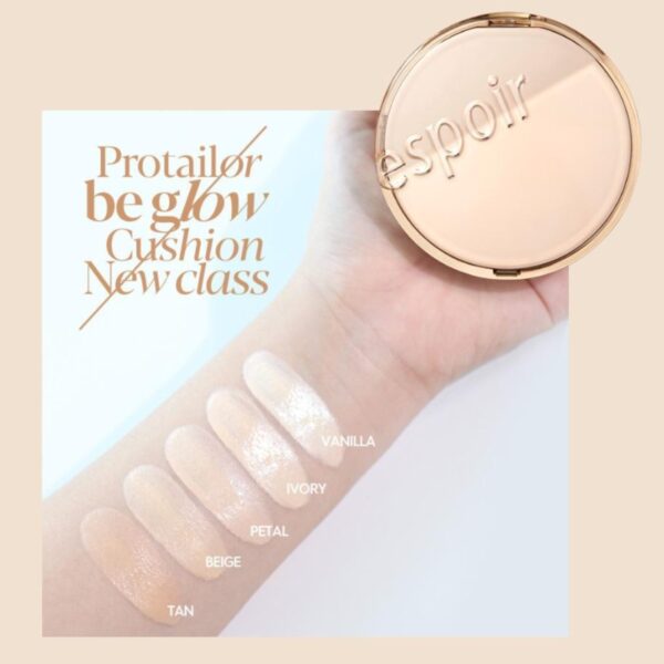 Espoir Pro Tailor Be glow Cushion New Class SPF42 PA++ Set [#20 Vanilla] (+Refill +mini Foundation + Air Puff) - Image 8