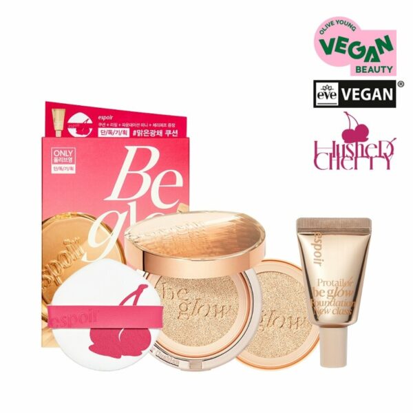 Espoir Pro Tailor Be glow Cushion New Class SPF42 PA++ Set [#20 Vanilla] (+Refill +mini Foundation + Air Puff) - Image 9