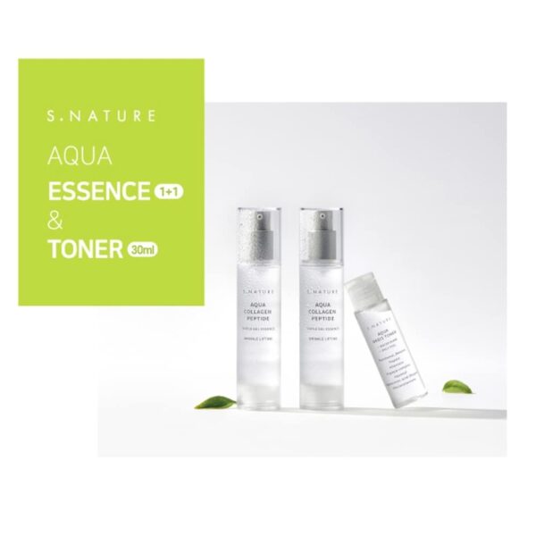 S.Nature Aqua Collagen Peptide Triple Gel Essence Serum Duo Special Set (+toner) - Image 7
