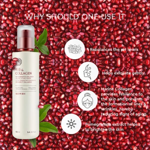 NEW💖 The Face Shop Pomegranate & Collagen Volume Lifting Toner - Image 4