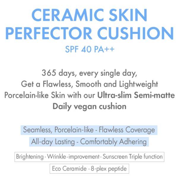 AMUSE Ceramic Skin Perfector Cushion SPF40PA+ Set [#01 Porcelain](+Refill) - Image 6