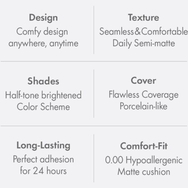 AMUSE Ceramic Skin Perfector Cushion SPF40PA+ Set [#01 Porcelain](+Refill) - Image 7