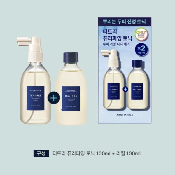 AROMATICA Tea Tree Purifying Tonic 100mL+100mL Double Set - Image 3