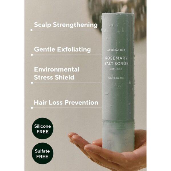 AROMATICA Rosemary Salt Scrub Shampoo Special Set (+Conditioner) - Image 6
