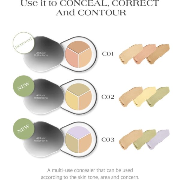Dear.A Perfect Cover Concealer Palette + Puff Set [#C03] - Image 3
