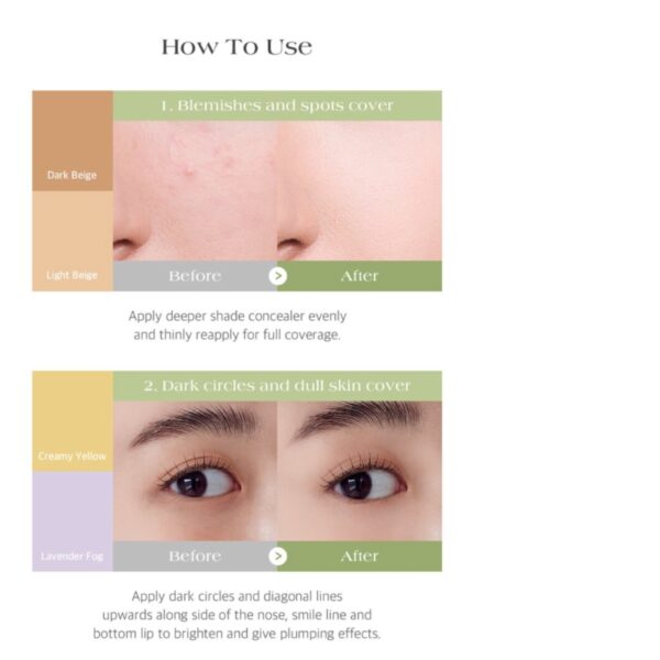 Dear.A Perfect Cover Concealer Palette + Puff Set [#C03] - Image 8