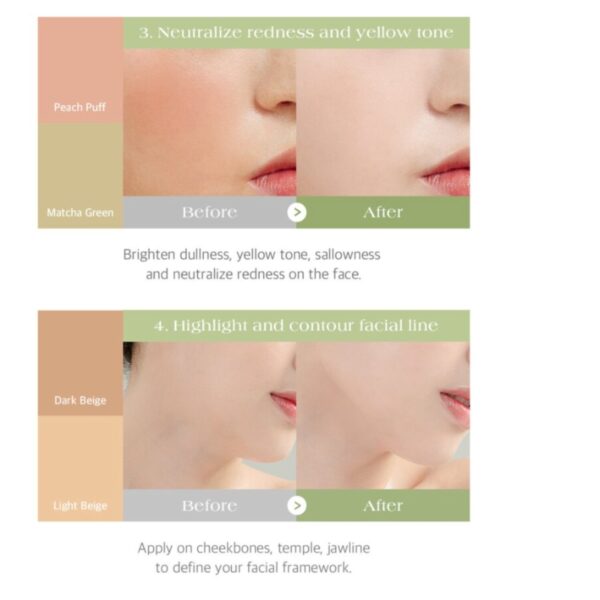 Dear.A Perfect Cover Concealer Palette + Puff Set [#C03] - Image 9