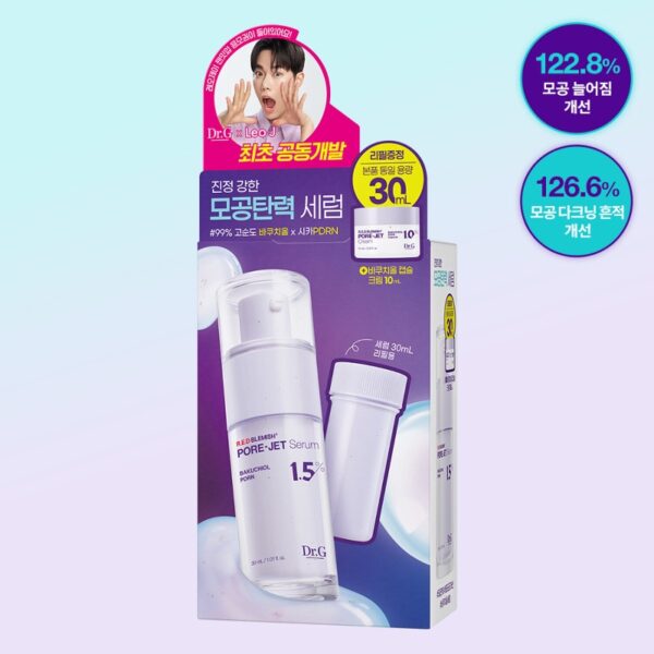 Dr.G Red Blemish Bakuchiol Pore Jet Serum Special Set (+refill +Cream 10mL) - Image 6