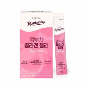 Teazen Kombucha Collagen Jelly Peach #14 Sticks