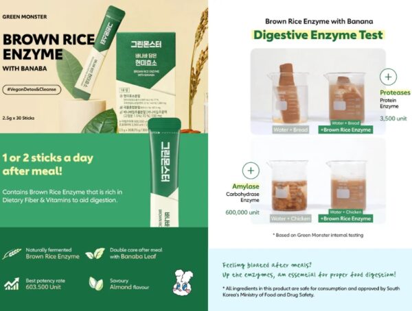 GREEN MONSTER Brown Rice Enzyme With Banaba - Image 5