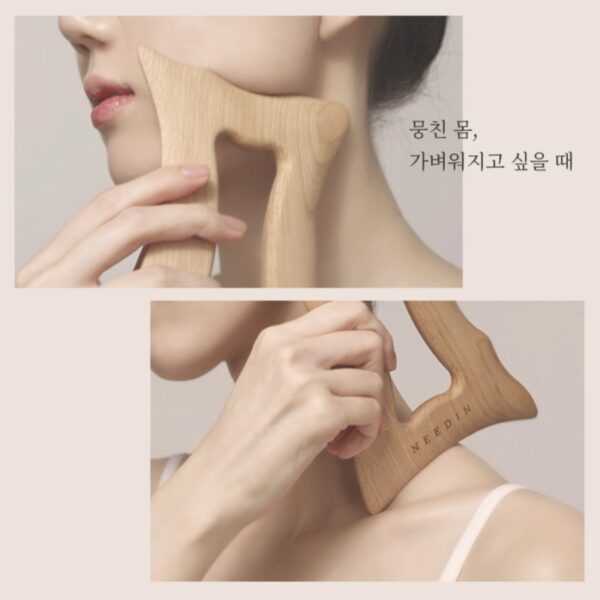 NEEDIN Face & Body Wood Massage Tool (+pouch) - Image 3