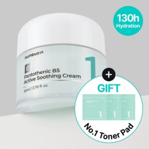 numbuzin No. 1 Pantothenic B5 Active Soothing Cream 80mL Special Set (+Pad 6P)